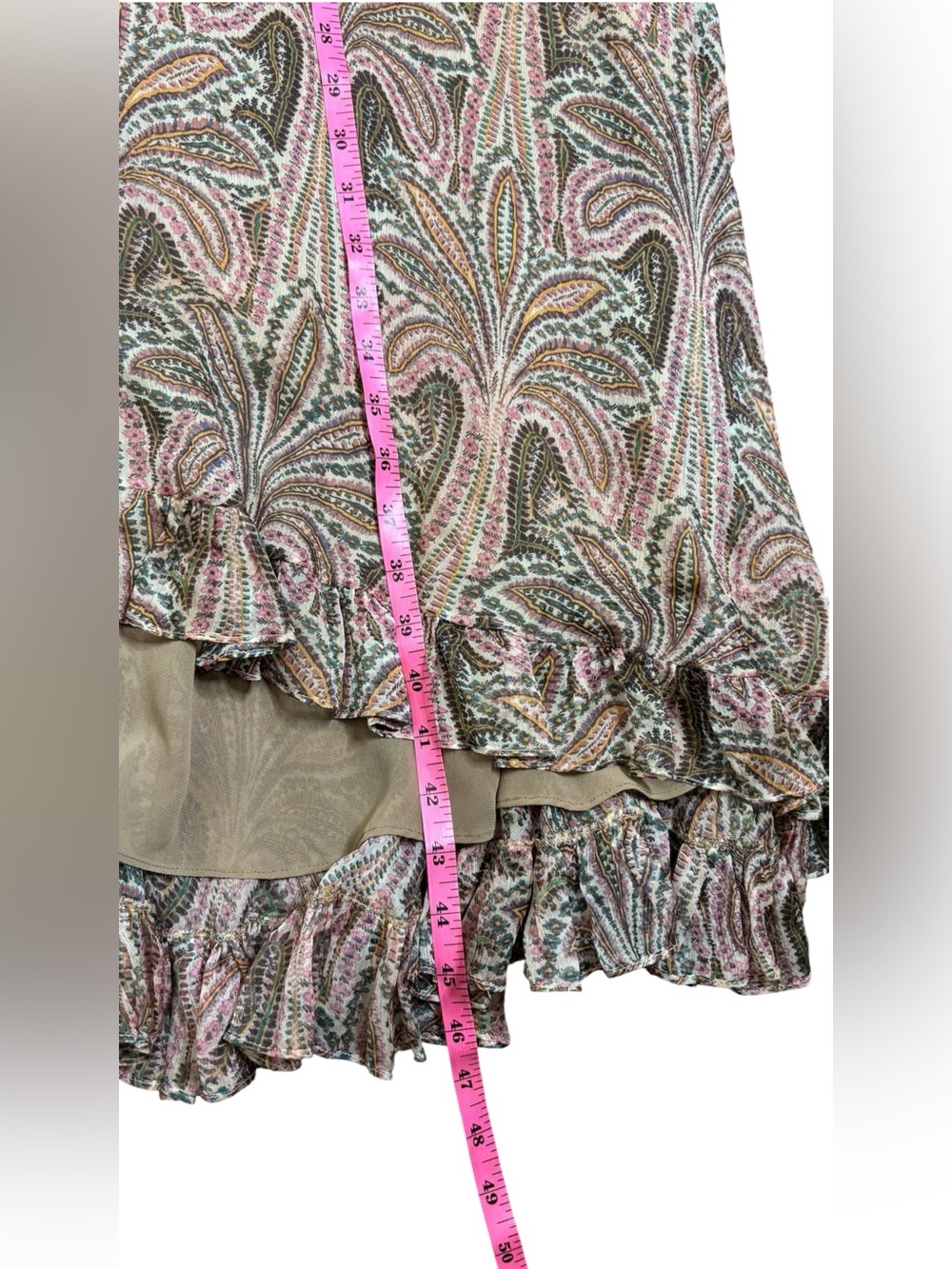 Etro Printed Silk Paisley High-Low Maxi Skirt IT 44 US 8 NWT - Picture 8 of 14